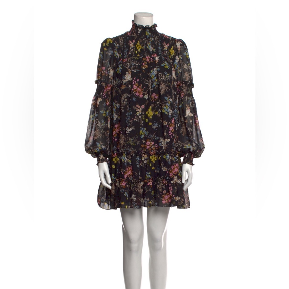 Cinq a Sept Stephanie Sakura Floral Chiffon Dress